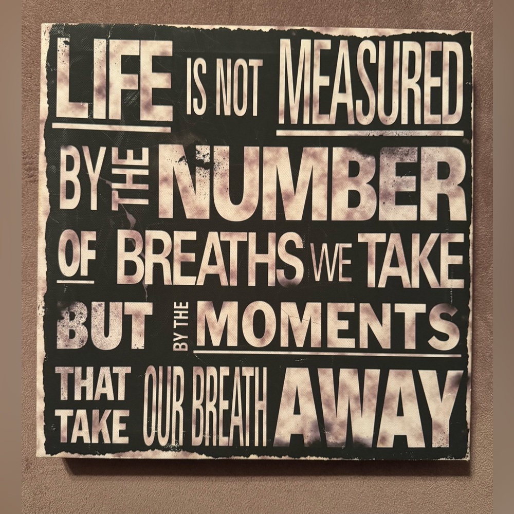Distressed Inspirational Black and White Wall Art